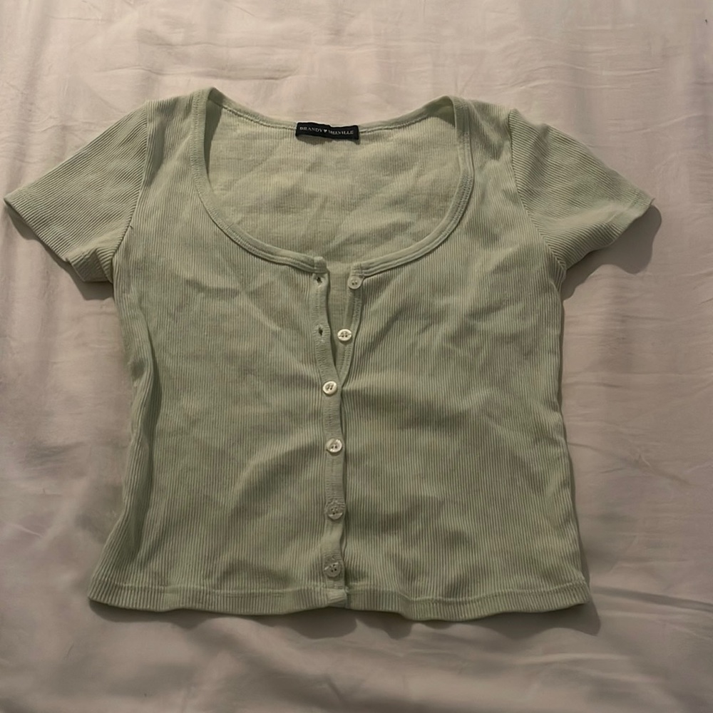 Brand New Brandy Melville Sage Green Tee